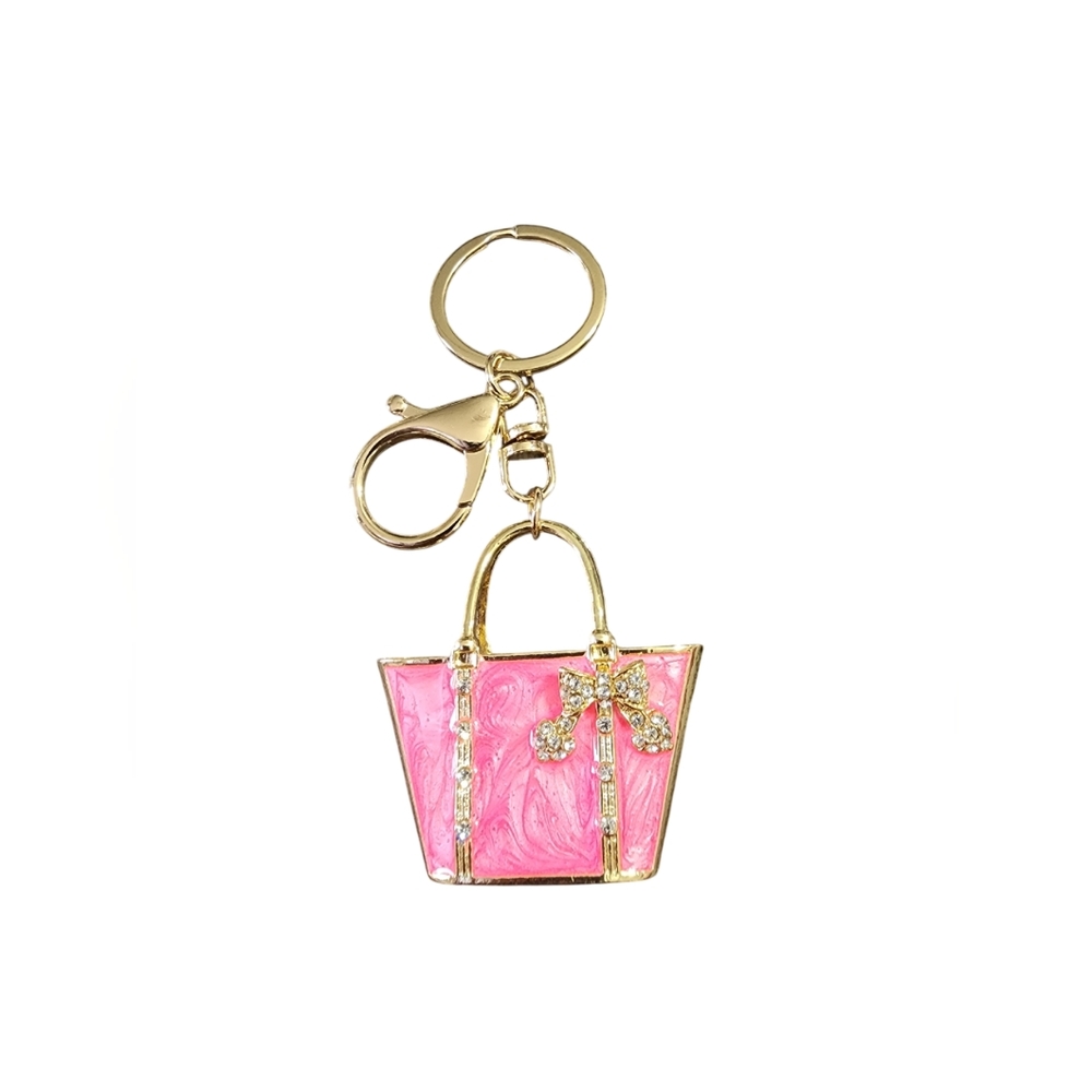 🚫SOLD OUT- All Colors🚫 Elegant Women's Bag Keychain/Charm's Pink, Black - Picture 2 of 4
